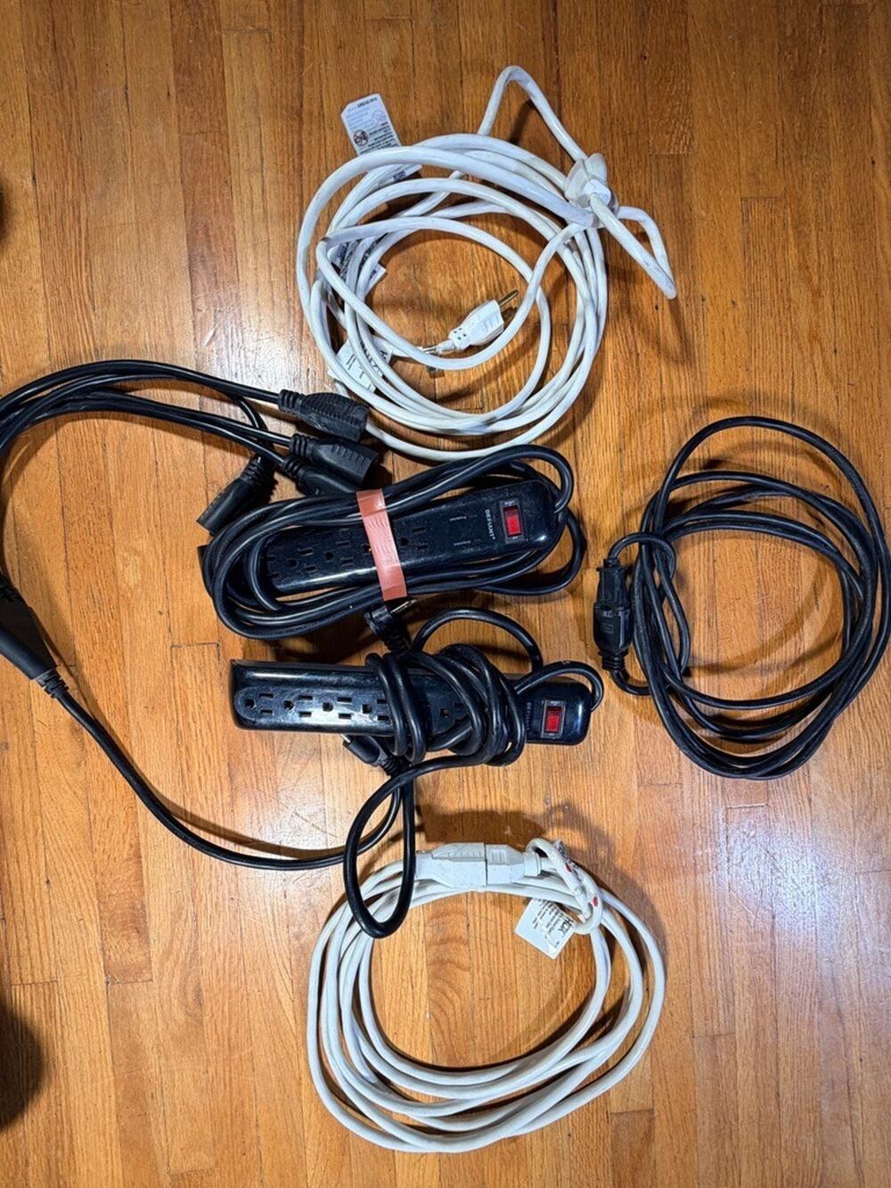 Mixed Lot of Power Strips and Extension Cords